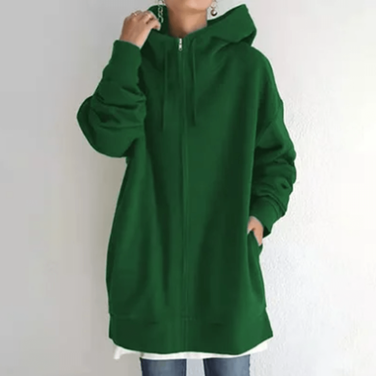 Karla Sweat À Capuche Zippé Pour Femme Confort Décontracté Minimaliste Idéal Pour L Hiver Et Le Quotidien