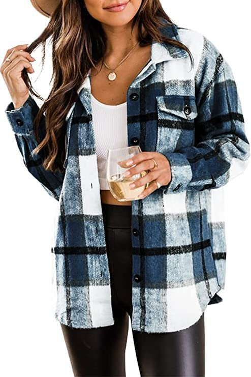 Chemise Femme En Flanelle Douce À Carreaux Nordic Flair Boutonnage Classique Et Manches Longues