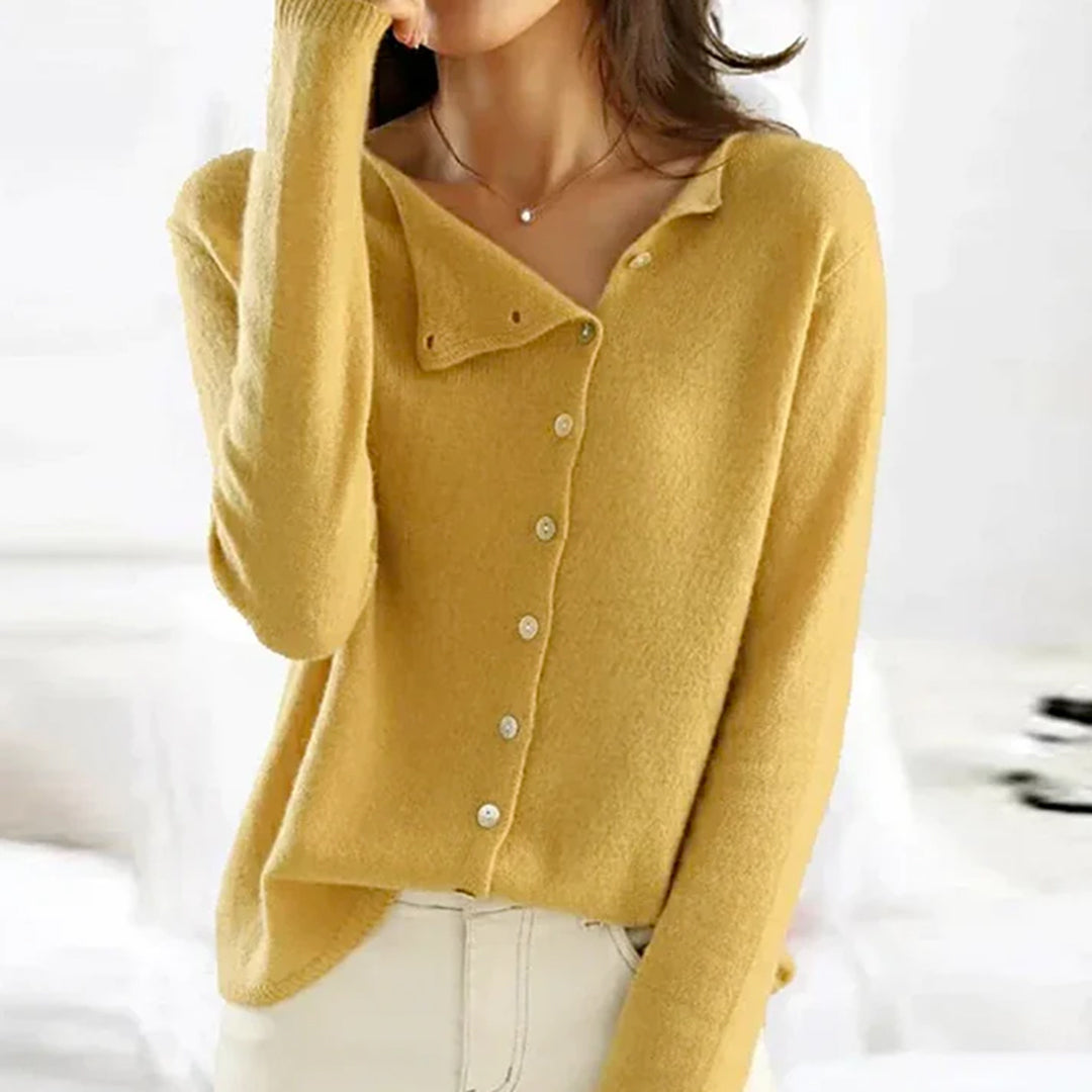 Cardigan Femme Hivernal À Boutons Devant Kaitlyn, Coupe Décontractée Et Chaud Et Élégant