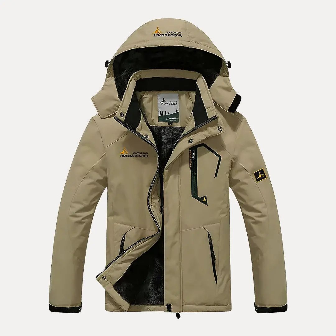 Veste Hivernale À Capuche Zach Pour Hommes Style Militaire Isolation Épais Doublée Fourrure Waylynn