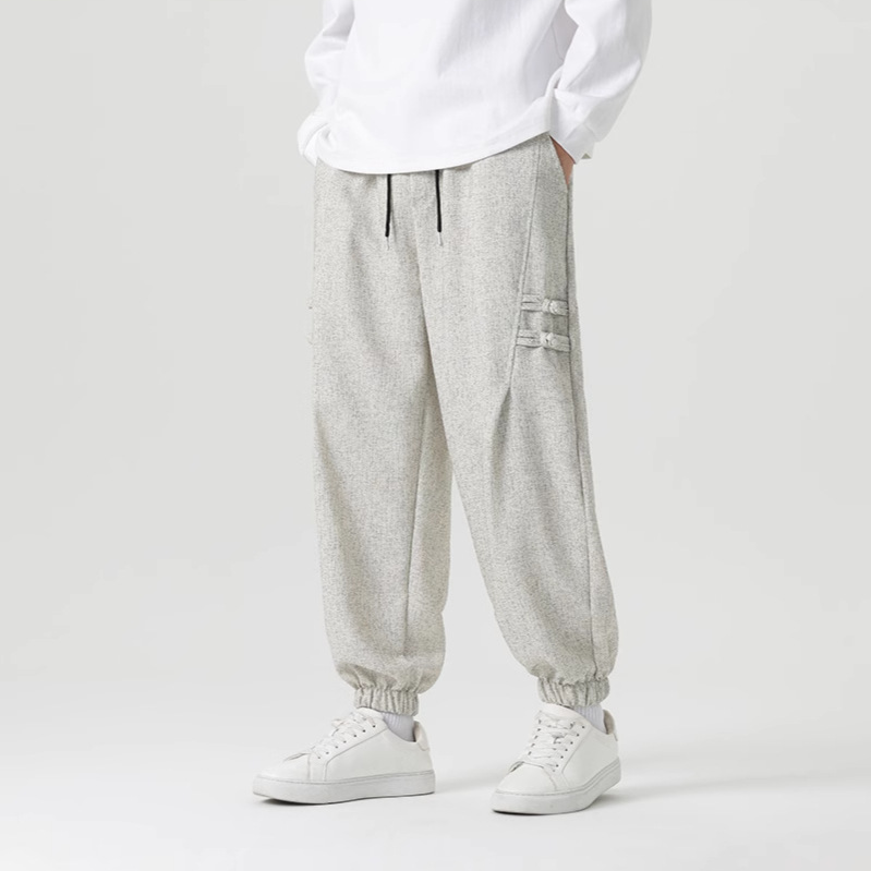 Joggers Zenith Han Minimalistes Avec Nœud Latéral Et Design Oriental Subtil Pour Un Style Confortable