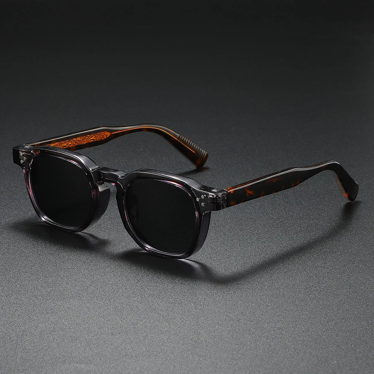 Lunettes De Soleil Blockframe Zephyr Acétate Durable Bras Texturés Protection UV400 Pour Quotidien
