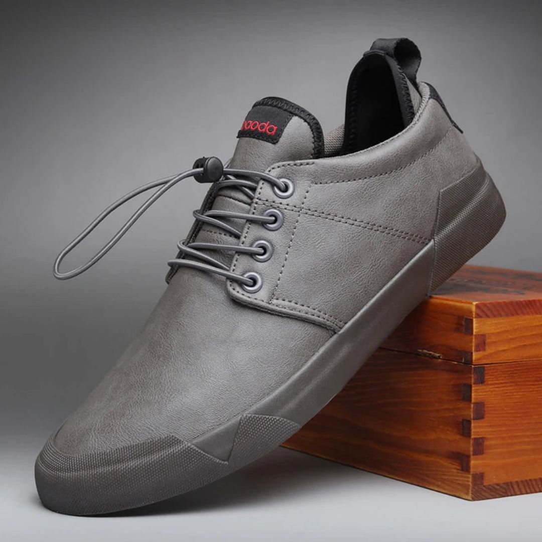 Zevon Baskets Tactiques en Cuir Mat avec Lacets à Toggle Ajustables Semelle Antidérapante