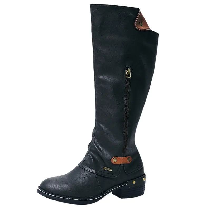 Bottines Femme Zipées à Fermeture Éclair Élégantes et Confortables pour Travail et Sorties