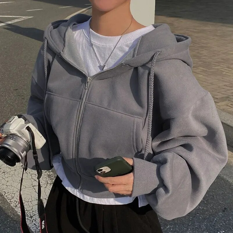 Kylie Sweat Court À Capuche Zippé Pour Femme Tendance Et Confortable Parfait Pour Le Quotidien Décontracté