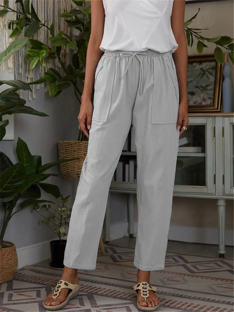 AVA - Solid-colored Trousers