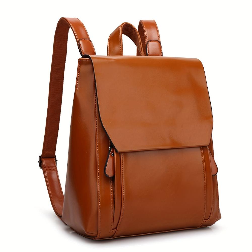 Sac À Dos Végan Emily Design Structuré Élégant Avec Bretelles Réglables Et Fermeture Par Rabat Pour Toutes Saisons