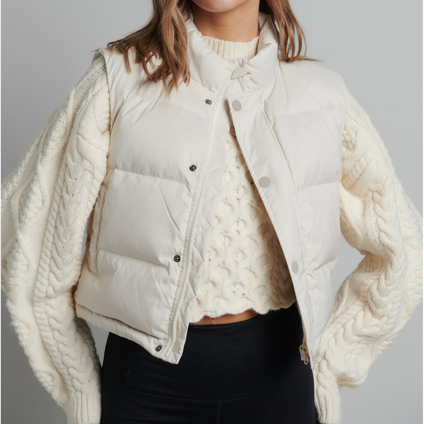 Amawinc | Ärmellos Kurzjacke