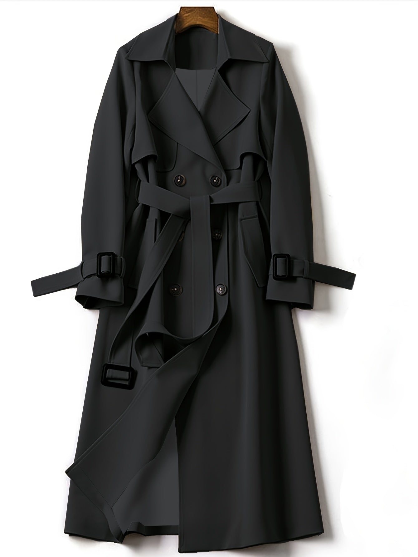 Caitlyn Manteau Trench Longiligne Élégant Pour Femmes Bureau Professionnel Et Sophistiqué