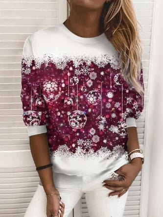 Elegant Christmas Sweatshirt by Fudus