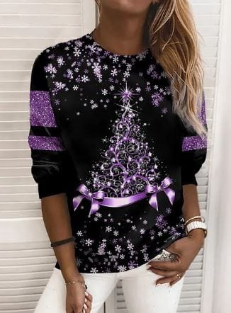 Elegant Christmas Sweatshirt by Fudus