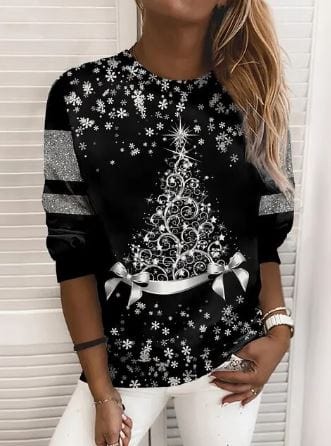 Elegant Christmas Sweatshirt by Fudus
