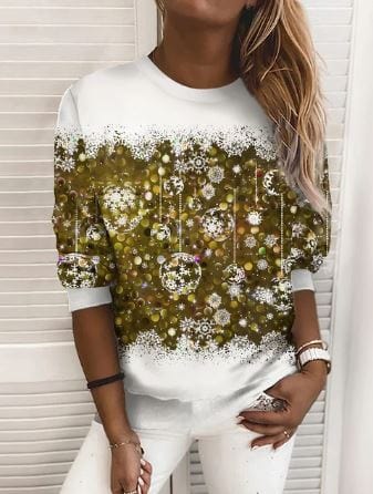 Elegant Christmas Sweatshirt by Fudus