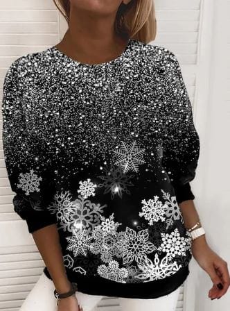 Elegant Christmas Sweatshirt by Fudus