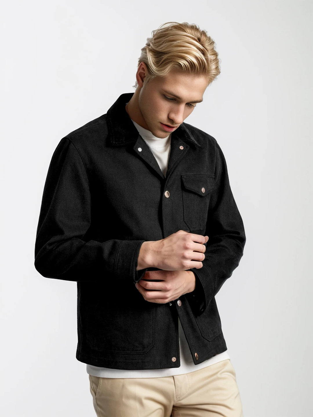 Veste Boutonnée Armand Classique Pour Homme À Coupe Décontractée Par Amawinc Polyvalente