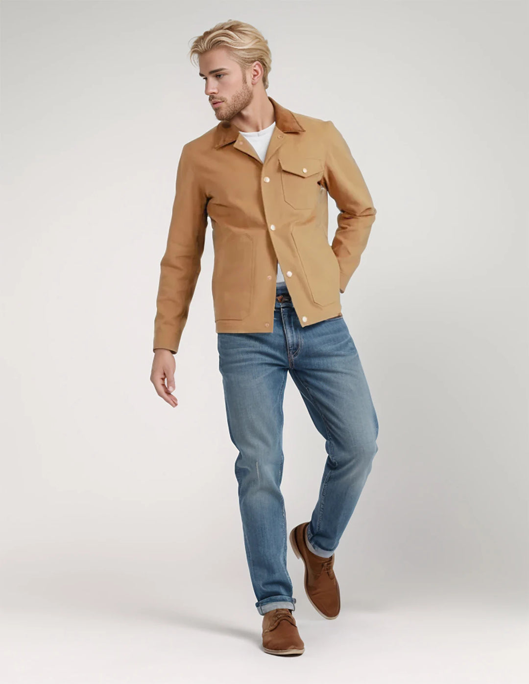 Veste Boutonnée Armand Classique Pour Homme À Coupe Décontractée Par Amawinc Polyvalente