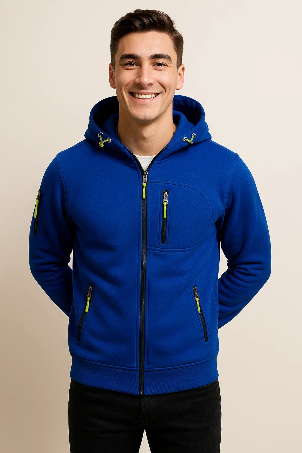 Sweat À Capuche Zippé Pour Homme Amawinc Confort Quotidien Style Moderne Idéal Pour Matins Frais et Sorties Décontractées