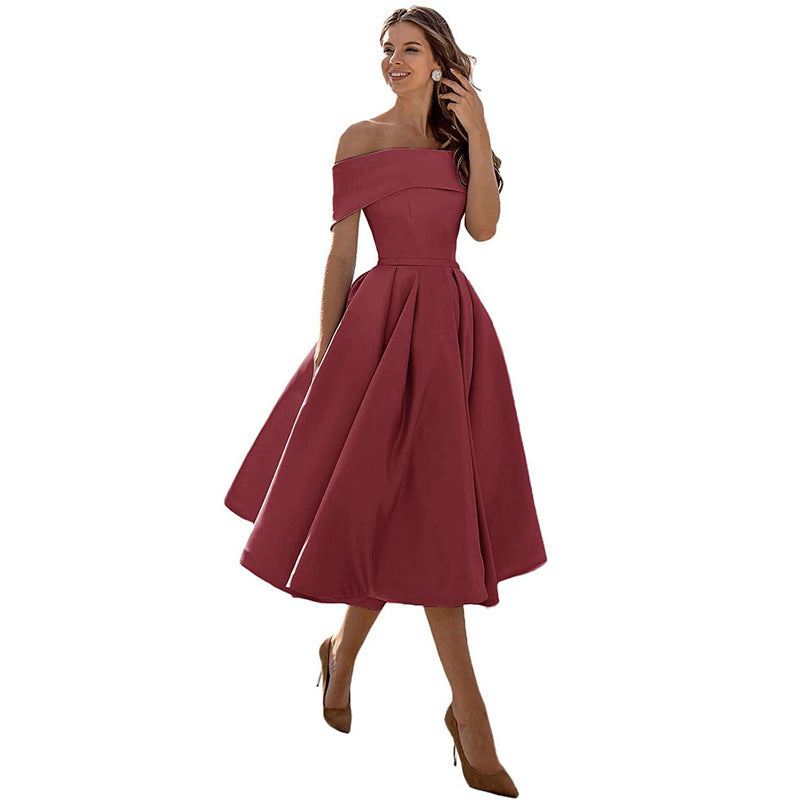 Satin-Partykleid von Fudus: modisch, lässig, trägerlos