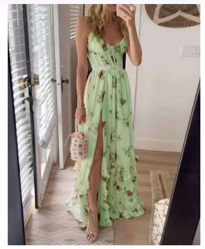 Langes Damenkleid von Fudus mit Spitze