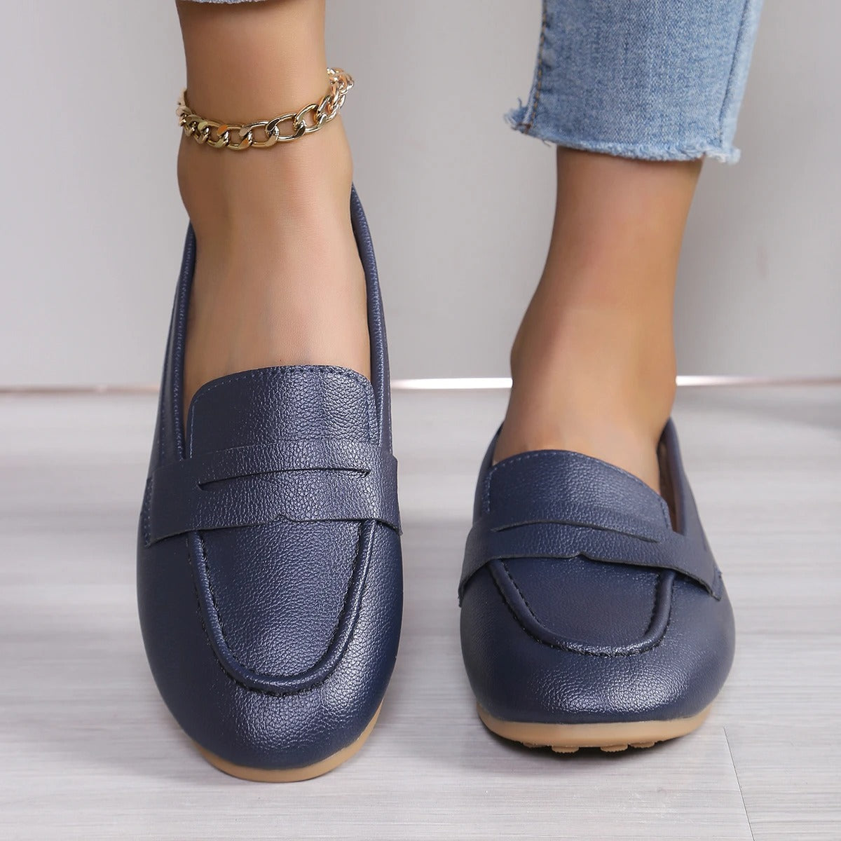 Damen-Loafer aus klassischem Leder von Ida®
