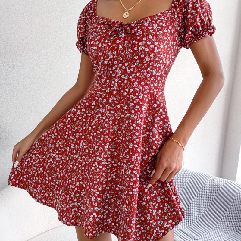 Robe Florale Cirelle Amawinc Avec Taille Cintrée Et Ourlet Fluide Pour Été Confortable Et Festive