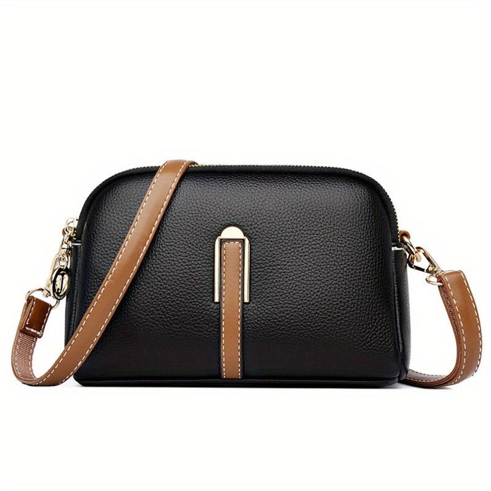 Amawinc Sac Bandoulière Vegan Compact Pour Quotidien Élégance Durable Sangle Réglable Fermeture Éclair Or