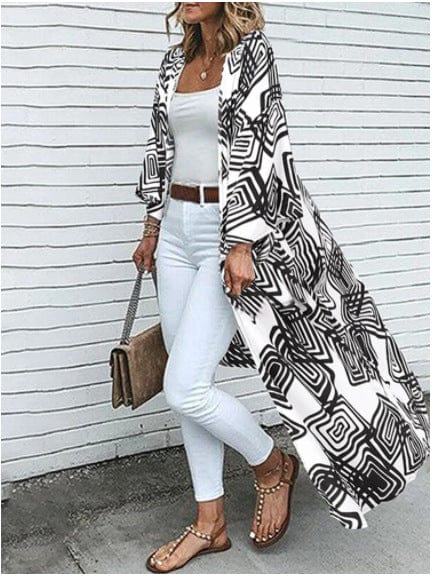 Fudus Long-Sleeve Front Kimono