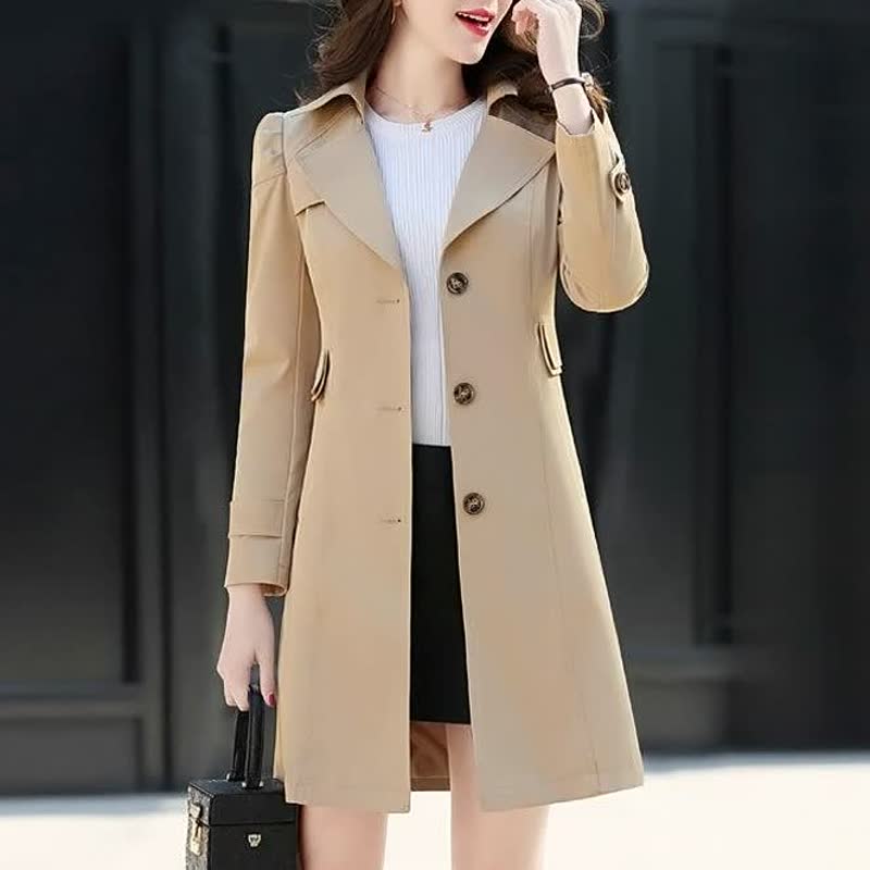 Taylor Imperméable Trench Long Classique À Boutons Pour Femmes Élégance Intemporelle