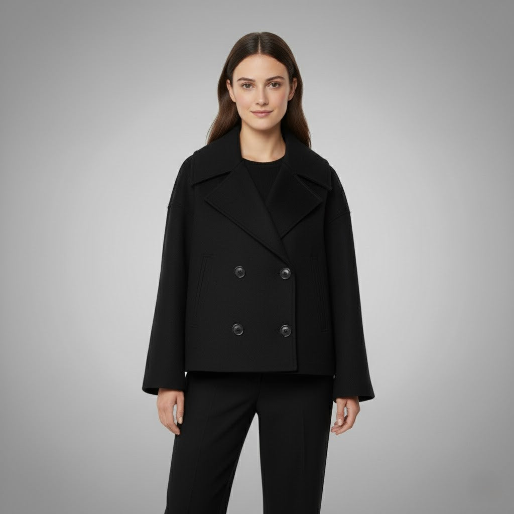Veste Courte Femme Georgia Double Bouton Classique Par Amawinc Pour Une Silhouette Épurée