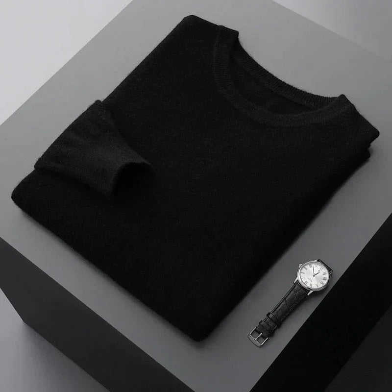 Amawinc Pull Tricot Homme Manches Longues Confort Raffiné Pour Tous Les Jours Et La Superposition