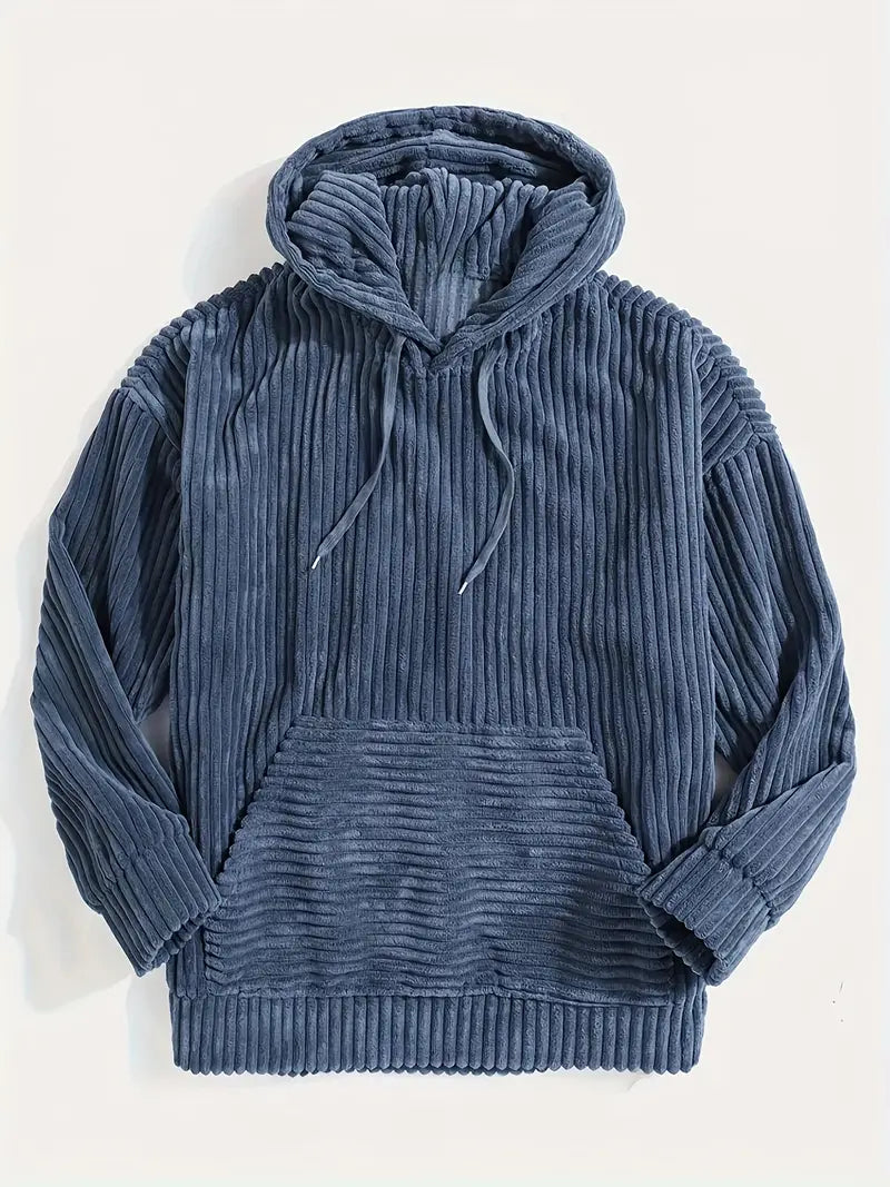 Cord-Pullover mit Kapuze von Fudus