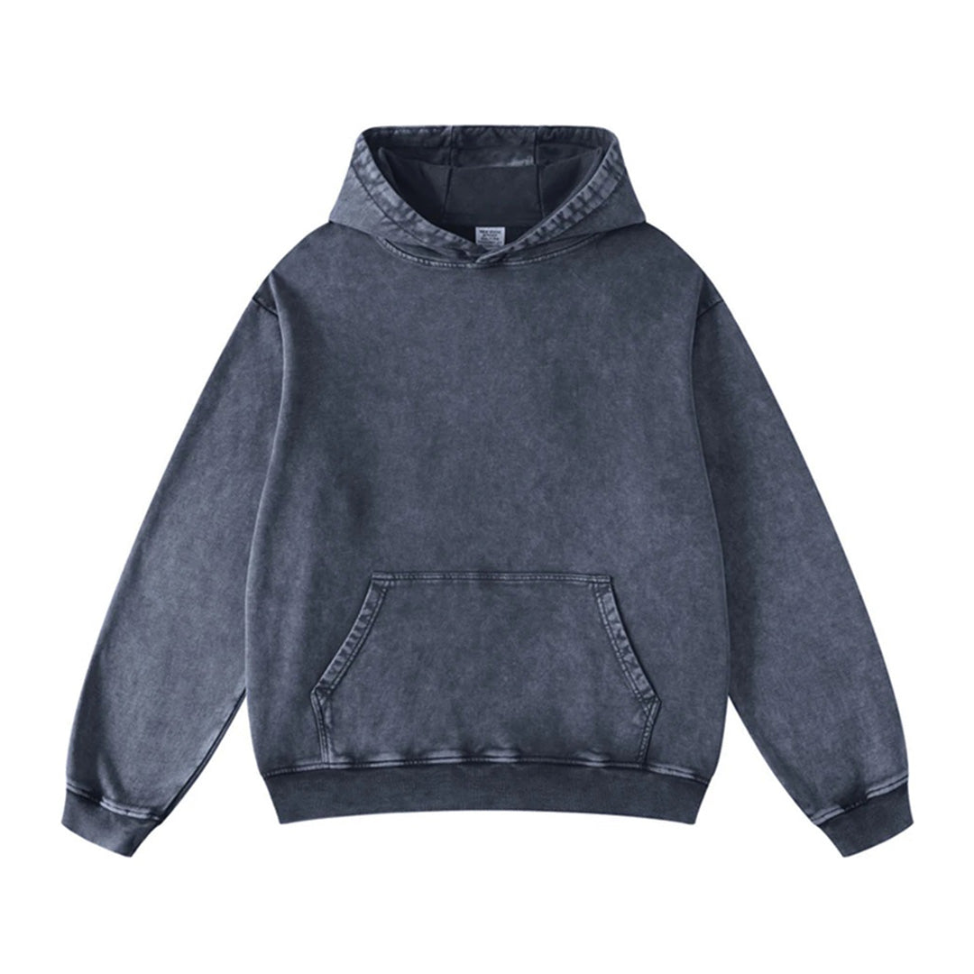 Pull À Capuche Terra Lavé En Coton Confortable Avec Poche Kangourou Avant Et Poignets Et Ourlets Côtés