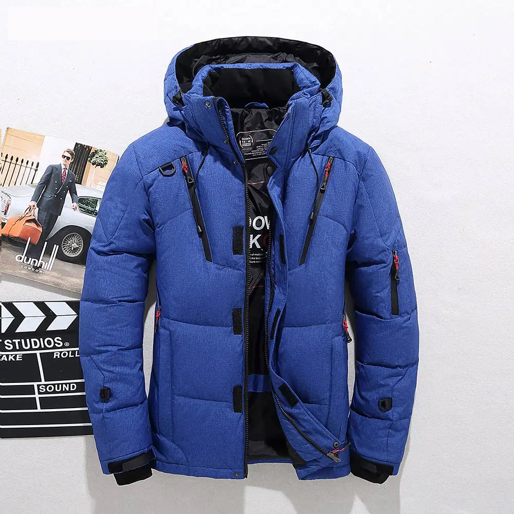 Doudoune Homme Capuche Amovible Et Rabat Anti Vent Pour Hiver Amawinc Ideale Pour Ville Et Aventure