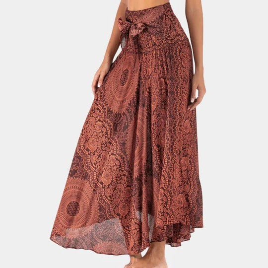 Jupe Maxi Bohème Pour Femmes À Silhouette Décontractée Et Fluide Facile À Porter Et Confortable