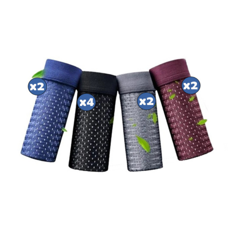 Joshua Boxers Ajustés En Bambou Avec Motif Maillage Géométrique Pour Hommes Longueur Cuisses