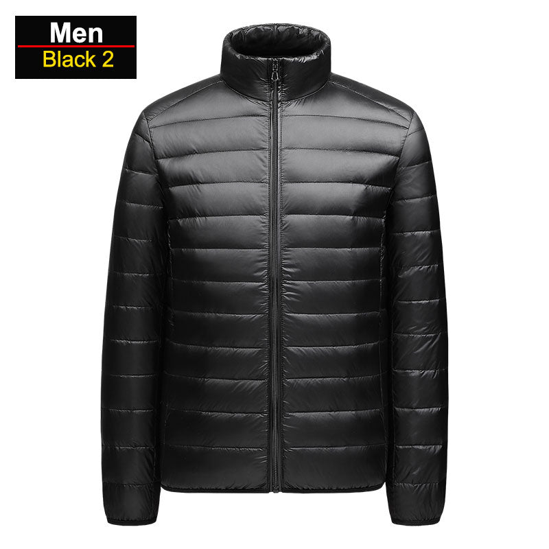 Brandon Veste Doudoune Homme Ultralégère Hiver Bleue Amawinc Pliable Coupe Vent Chaud