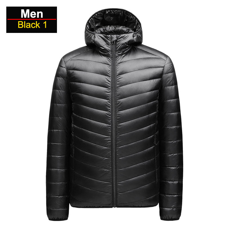 Brandon Veste Doudoune Homme Ultralégère Hiver Bleue Amawinc Pliable Coupe Vent Chaud