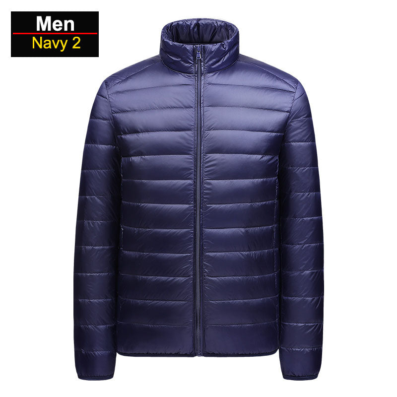 Brandon Veste Doudoune Homme Ultralégère Hiver Bleue Amawinc Pliable Coupe Vent Chaud