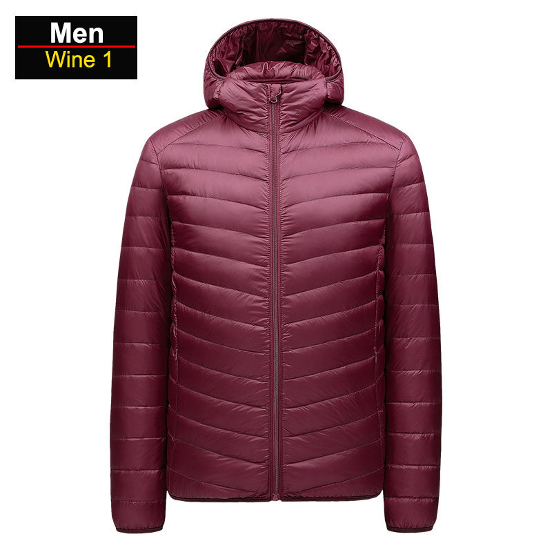 Brandon Veste Doudoune Homme Ultralégère Hiver Bleue Amawinc Pliable Coupe Vent Chaud