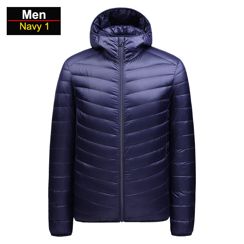 Brandon Veste Doudoune Homme Ultralégère Hiver Bleue Amawinc Pliable Coupe Vent Chaud