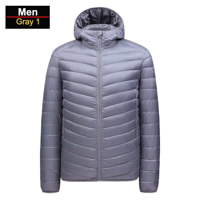 Brandon Veste Doudoune Homme Ultralégère Hiver Bleue Amawinc Pliable Coupe Vent Chaud