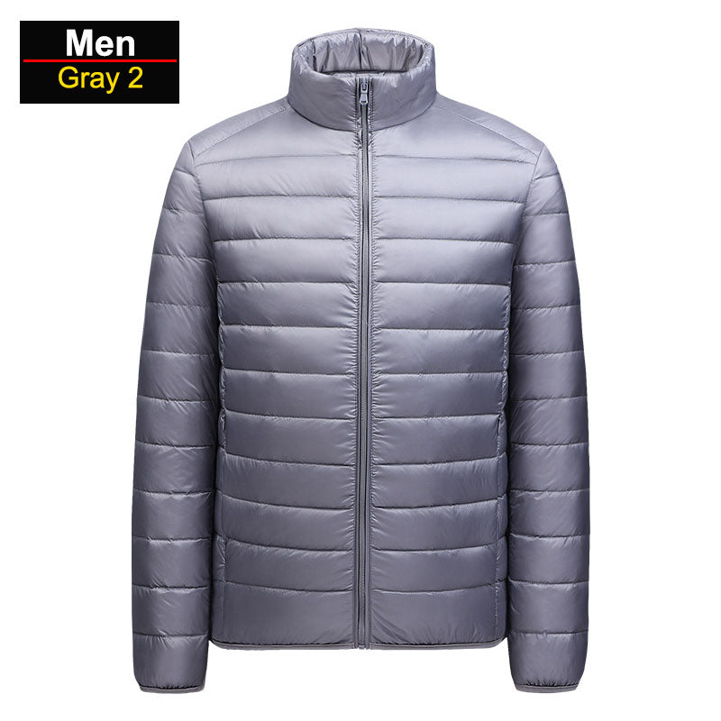 Brandon Veste Doudoune Homme Ultralégère Hiver Bleue Amawinc Pliable Coupe Vent Chaud