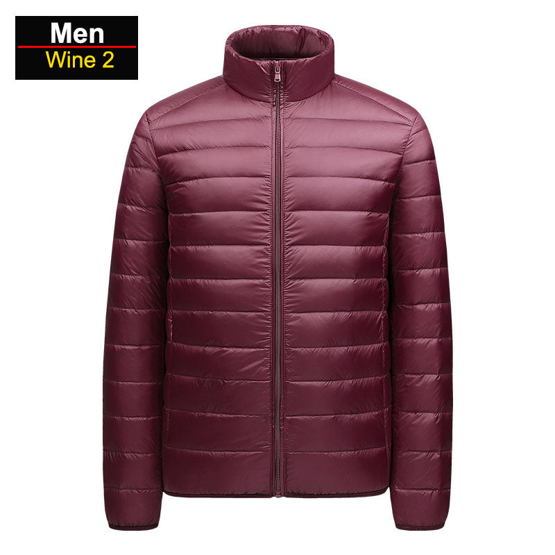 Brandon Veste Doudoune Homme Ultralégère Hiver Bleue Amawinc Pliable Coupe Vent Chaud