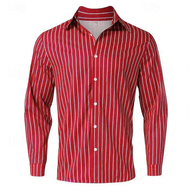 Chemise À Rayures Boutonnée Luke Pour Homme En Coton Mélangé Style Classique Polyvalent Pour Décontracté Ou Habillé