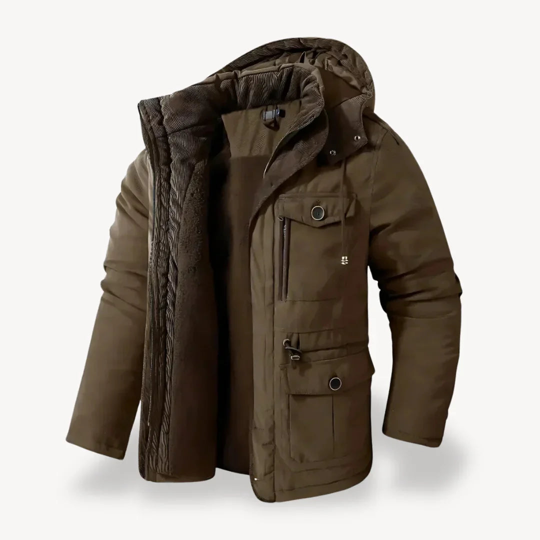 Amawinc Anthony Veste Hivernale Pour Homme Robuste Avec Capuche Et Poches Nombreuses Pour Conditions Météorologiques