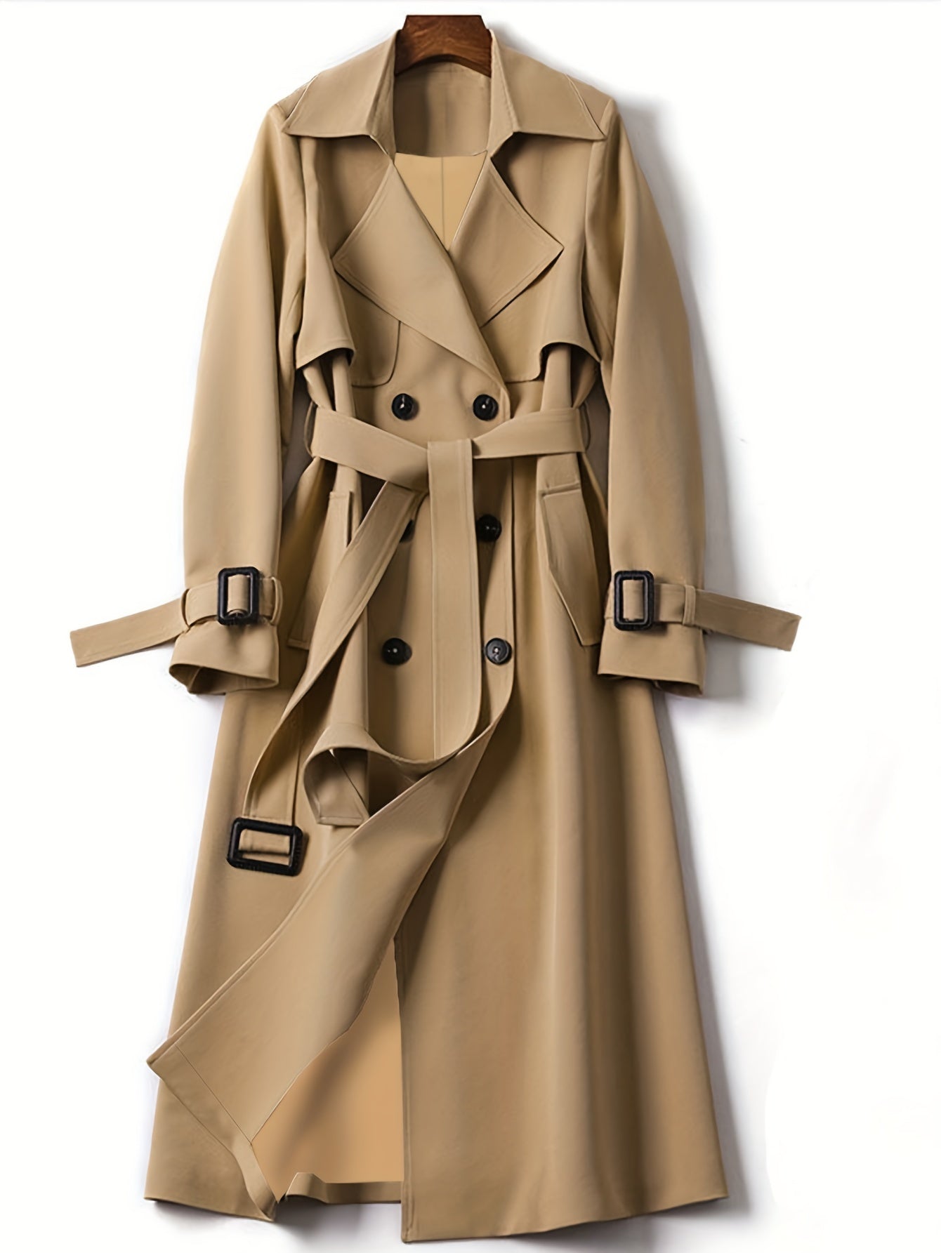 Caitlyn Manteau Trench Longiligne Élégant Pour Femmes Bureau Professionnel Et Sophistiqué