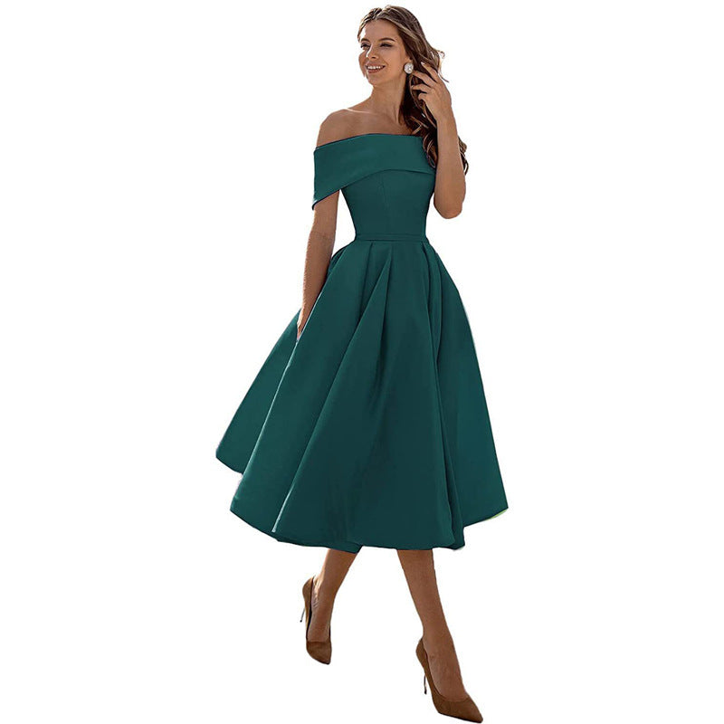 Satin-Partykleid von Fudus: modisch, lässig, trägerlos