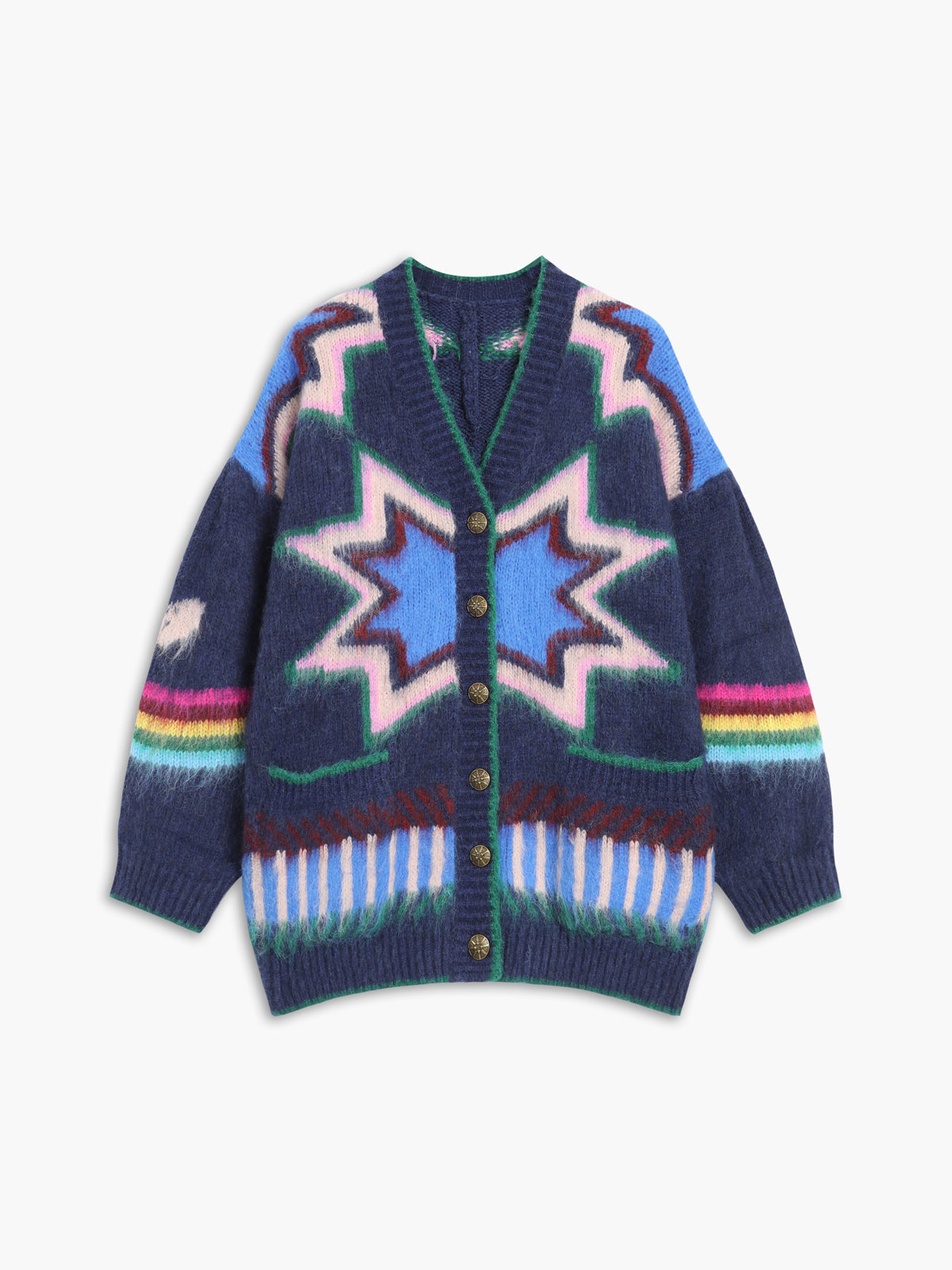 Cardigan Caesars Palace En Acrylique 100 Pour Cent Boutonné Casual Pour Loisirs Tailles XS S M L Disponibles