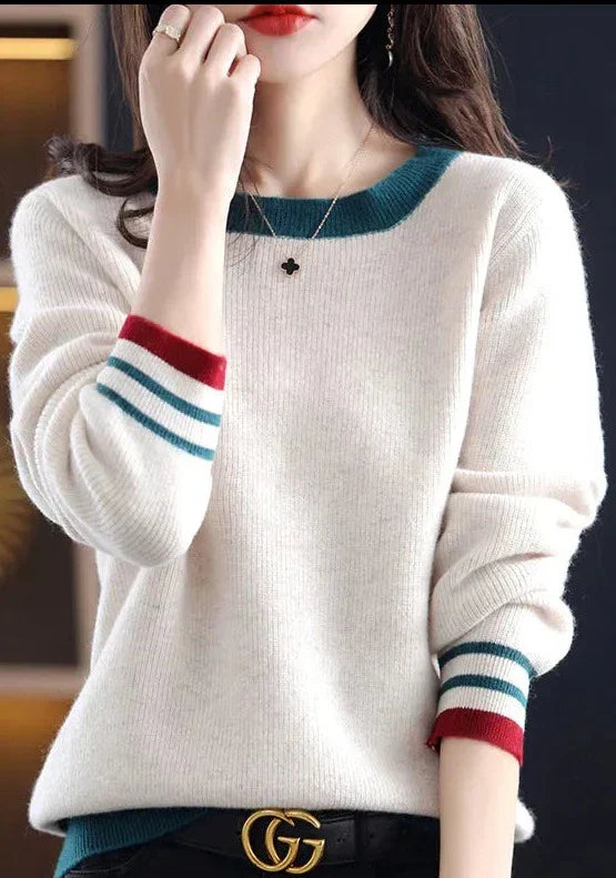 Ysah - Einfarbige Strickpullover