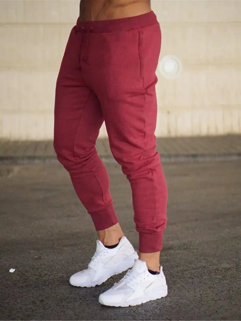 Pantalon Jogger Homme Décontracté Avec Cordon À Taille Élastique Pour Détente Sport Vie Quotidienne